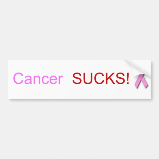 Kanker SUCKS! Bumperstickers (Voorkant)