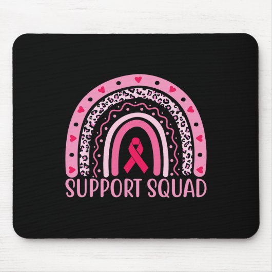 Kanker Support Squad Warrior Borstkanker Awarene Muismat (Voorkant)
