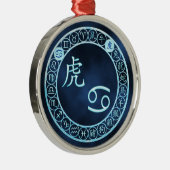 Kanker/tijger Metalen Ornament (Rechts)