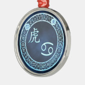 Kanker/tijger Metalen Ornament (Links)