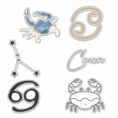 Kanker van de astrologie van de krab verjaardag va sticker (Voorkant)