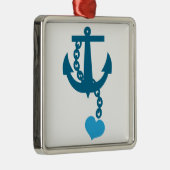 Kanker van de blauwe zee metalen ornament (Rechts)