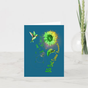 Kanker van de galwegen Zonnebloem Kolibrie Kunstwe Kaart