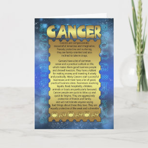 Kanker Verjaardag Kaart - Zodiac Verjaardag Kaart