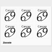 Kanker Vierkante Sticker (Vel)