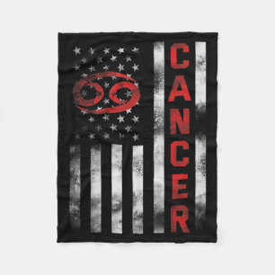 Kanker Vlag Dierenriemteken Voor USA Patriottische Fleece Deken