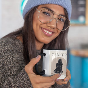 Kanker Vrouwelijk Zodiac Design Bruin Zwart 15 OZ Mok