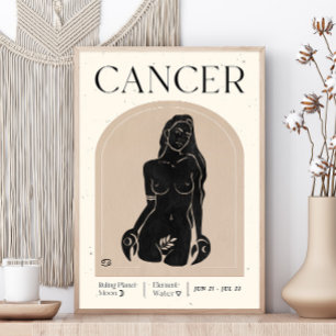 Kanker Vrouwelijke Zodiac Poster