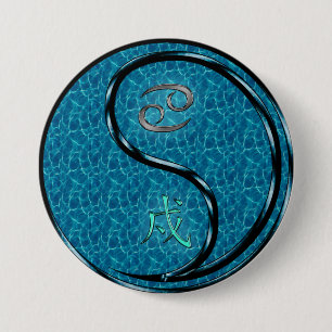 Kanker & Waterhond Ronde Button 7,6 Cm