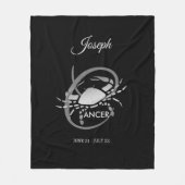 Kanker - Zodiabeteken Fleece Deken (Voorkant)