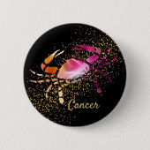 Kanker - Zodiabeteken Ronde Button 5,7 Cm (Voorkant)