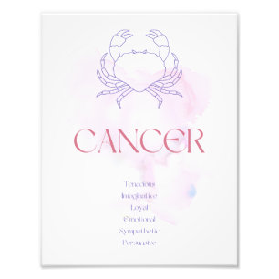 Kanker Zodiac Art Print Foto Afdruk