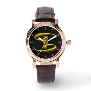 KANKER ZODIAC BIRTHDAY JEWEL AQUA BLUE OPALE Black Horloge