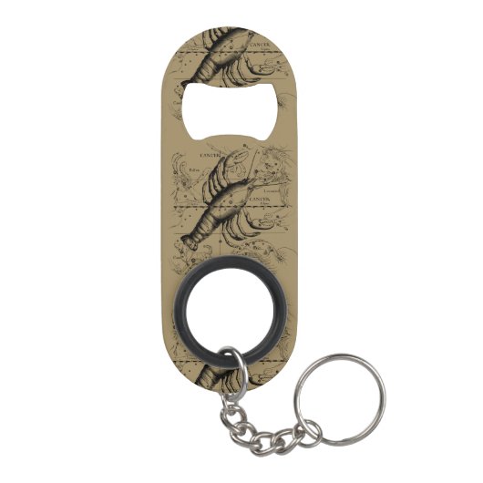 Kanker Zodiac Constellation door Hevelius 1690 Mini Flessenopener (Achterkant)