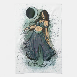 Kanker Zodiac MoonChild Goddess buikdanseres Theedoek