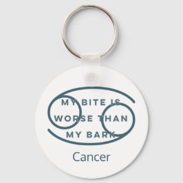 Kanker Zodiac Sign Fun Quote Blue Text Birthday Sleutelhanger