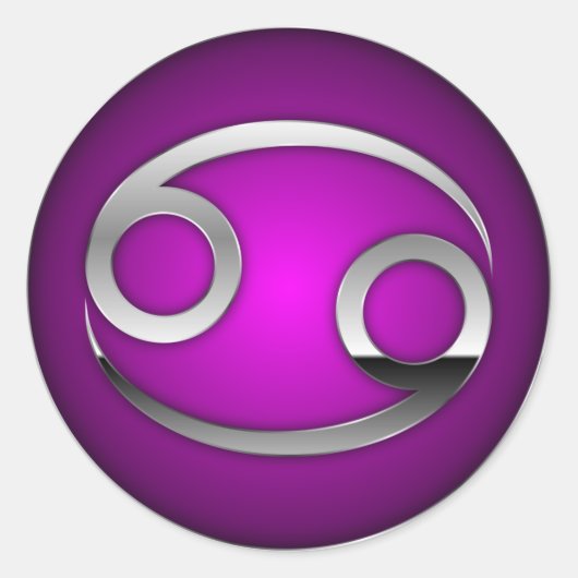 Kanker - Zodiac-symbool Ronde Sticker (Voorkant)