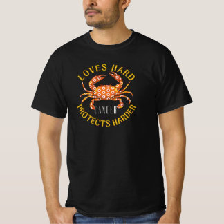 Kanker Zodiac teken liefde hard T-shirt