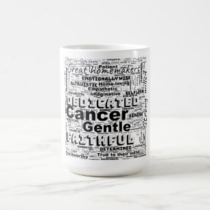 Kanker Zodiac Word Cloud Inspiratie Koffiemok