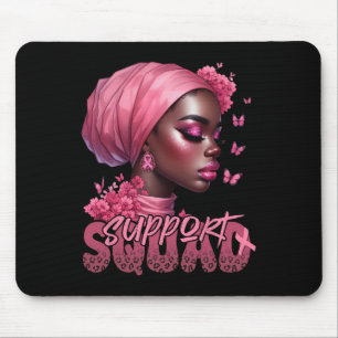 Kanker Zwarte Vrouw Shirt Support Squad Zwarte Vro Muismat