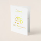 Kankerastrologie | Gepersonaliseerd sterrenbeeld Folie Kaarten (Voorkant)