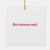 Kankerbehandeling eindigde Bell, ik belde Keramisch Ornament (Achterkant)