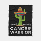 Kankerbestrijding Funny Cancer Fighter Warri Fleece Deken (Voorkant)