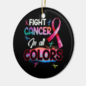 Kankerbestrijding kankerbestrijding - Kankerkanker Keramisch Ornament (Links)