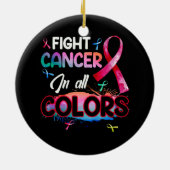 Kankerbestrijding kankerbestrijding - Kankerkanker Keramisch Ornament (Achterkant)