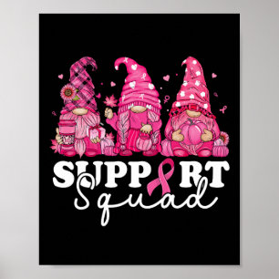 Kankerbestrijding voor vrouwen Gnomen Support Squa Poster
