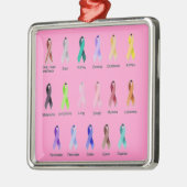 KANKERBEWUSTMAKING METALEN ORNAMENT (Links)