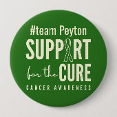 Kankerbewustzijn aangepaste naam Buttonnen Ronde Button 4,0 Cm (Voorkant)