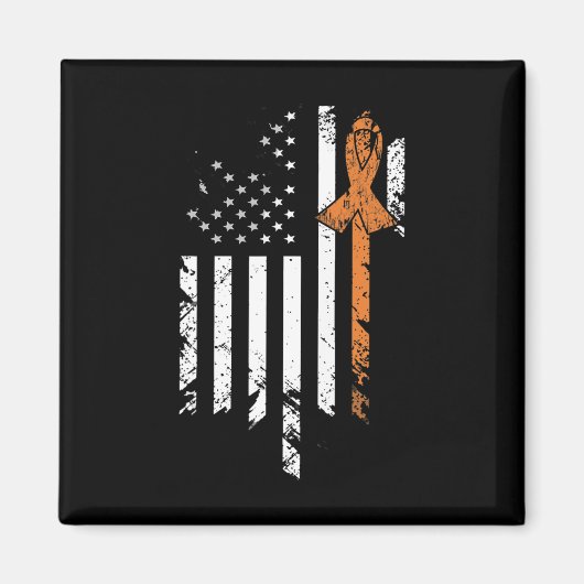 Kankerbewustzijn  Amerikaanse vlag Magneet (Voorkant)