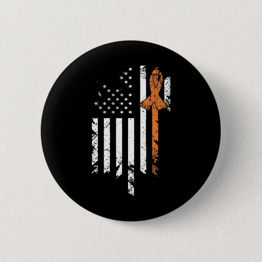 Kankerbewustzijn  Amerikaanse vlag Ronde Button 5,7 Cm (Voorkant)