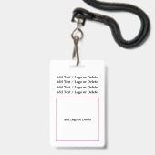 Kankerbewustzijn Badge - Zie achterkant (Achterkant met lanyard)