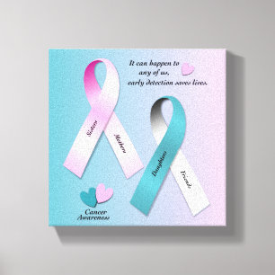 Kankerbewustzijn Canvas Afdruk