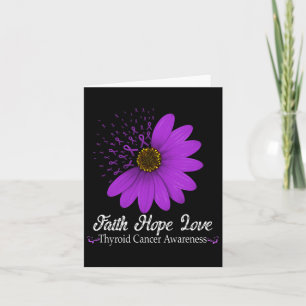 Kankerbewustzijn Faith Hope Love Paarse lint Kaart
