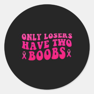 Kankerbewustzijn Grappige mastectomie Ronde Sticker