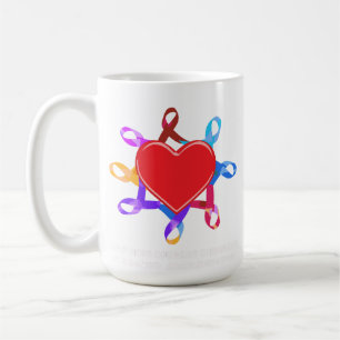 Kankerbewustzijn Hartlint Liefde Hoop Moed Koffiemok