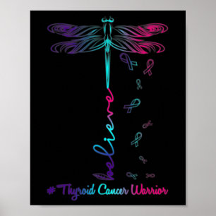 Kankerbewustzijn Krijger Dragonfly Geloof Hoop Poster