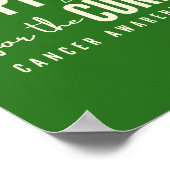 Kankerbewustzijn Ondersteuning Cure Poster Prints (Hoek)