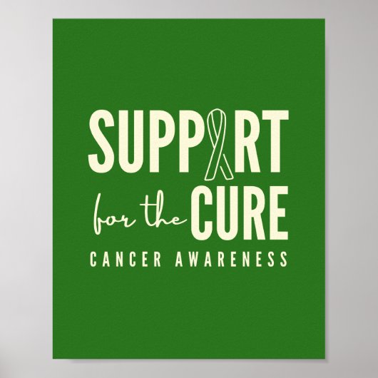 Kankerbewustzijn Ondersteuning Cure Poster Prints (Voorkant)