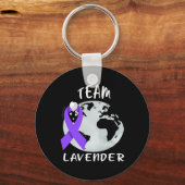 Kankerbewustzijn ondersteunt overlevenden van kank sleutelhanger (Voorkant)