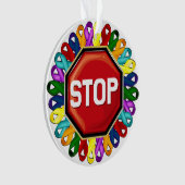 Kankerbewustzijn Ornament ribbons (voorkant)