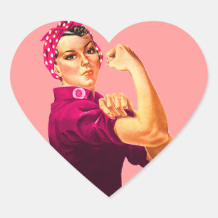 Kankerbewustzijn Rosie De Riveter Hart Sticker