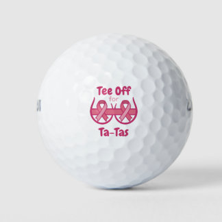 Kankerbewustzijn Roze Tee Off Ta-Tas Golfballen