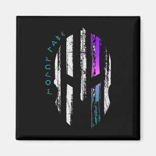 Kankerbewustzijn Spartan Warrior Helm Dunne Lijn Magneet