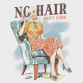 Kankerbewustzijn voor kale vrouwen krijgers sticker (Voorkant)