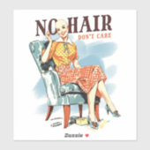 Kankerbewustzijn voor kale vrouwen krijgers sticker (Vel)