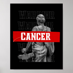 Kankerbewustzijn Warrior Marathon T voor Cancer Su Poster